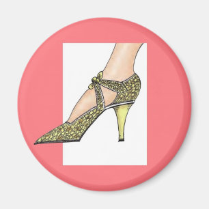 Schuhe mit hohen Heulen in den 1920ern Magnet