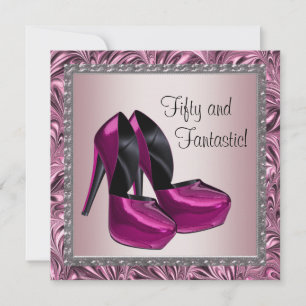 Schuhe mit hoher Ferse Frauen rosa Schwarz 50. Geb Einladung