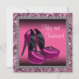 Schuhe mit hoher Ferse Frauen rosa Schwarz 50. Geb Einladung