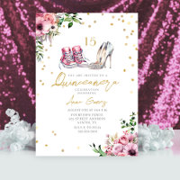 Schuhe Quinceañera Pink Sneakers Heelse 15 Blumens