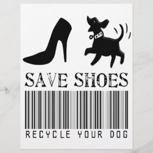 Schuhe retten: Recyceln Sie Ihren Hund Flyer