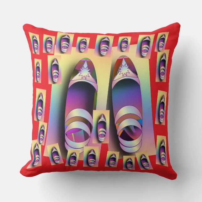 Schuhe + Rot Kissen (Vorderseite)