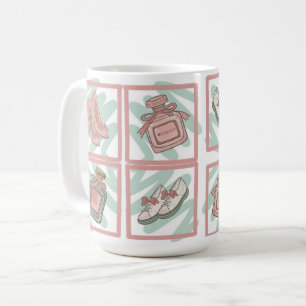 Schuhe und Parfüm Schuhliebhaber Pastellfarben Kaffeetasse