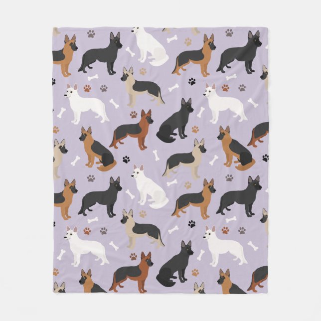Schuhknochen und Pfoten Fleece Blanket (Vorderseite)