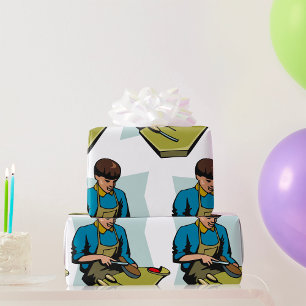 Schuhreparatur Schuster Vintager Schuhmacher Geschenkpapier