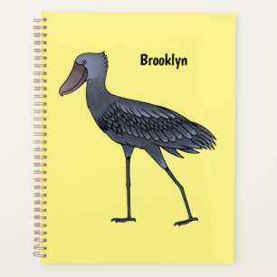 Schuhschnabel-Vogel Cartoon-Illustration Planer