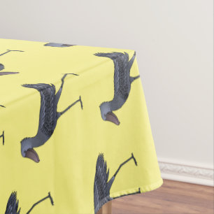Schuhschnabel-Vogel Cartoon-Illustration Tischdecke