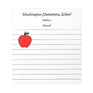 Schul-Apfel-Notizblock Notizblock