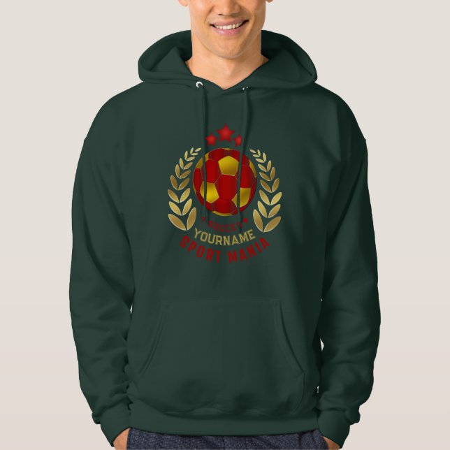Schul-Fußballgeist Hoodie (Vorderseite)