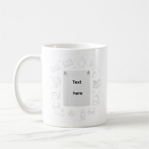 Schul-Notizbuch-Design Lehrergeschenk Kaffeetasse