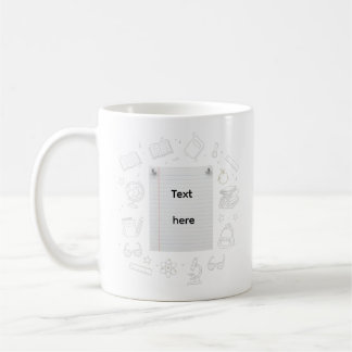 Schul-Notizbuch-Design Lehrergeschenk Kaffeetasse
