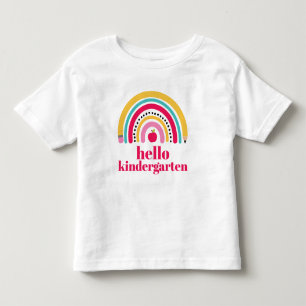 Schul-Regenbogen personalisierter Name zurück zur  Kleinkind T-shirt