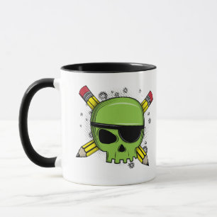 Schul-Schädel-überquerte Stifte unverzichtbar für  Tasse