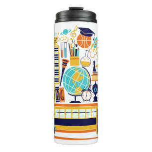 Schulabbildungen individuelle Name tumbler Thermosbecher
