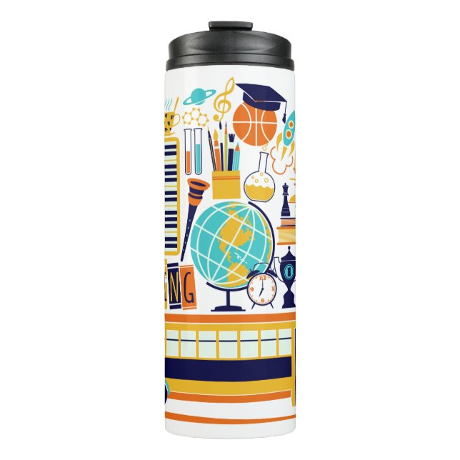 Schulabbildungen individuelle Name tumbler Thermosbecher (Vorderseite)