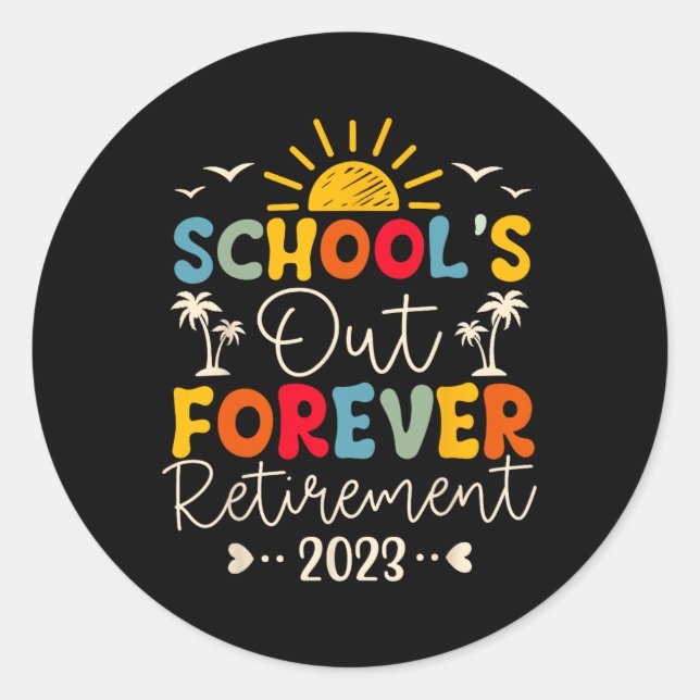 Schulabbrecherlehrer für immer müde 20 runder aufkleber (Vorderseite)