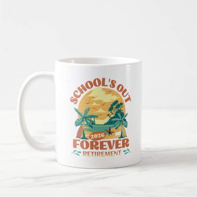 Schulabbruch für immer 2026 Lehrerin Funny Kaffeetasse (Links)