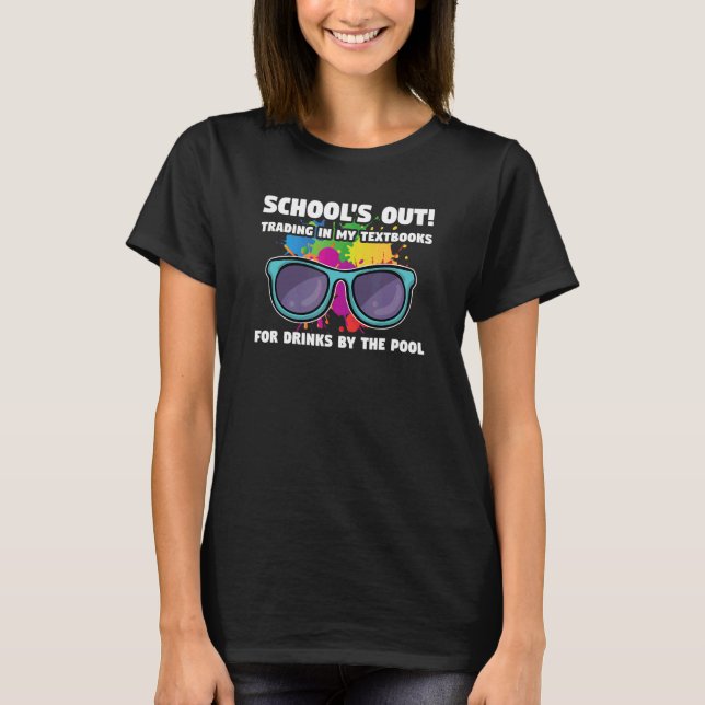 Schulabgänger in Schulbüchern - Sommerurlaub T-Shirt (Vorderseite)