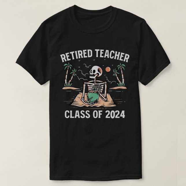 Schulabgängerklasse 2024 Lehrkräfte Altersversorgu T-Shirt (Design vorne)