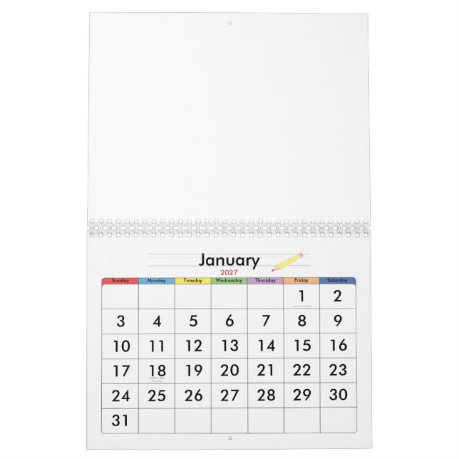 Schulalltag-Kalender Kalender (Jan 2027)
