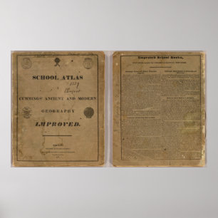 Schulatlas mit moderner Geografie Poster