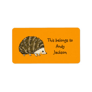 Schulaufkleber (Igel) Adressaufkleber