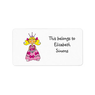Schulaufkleber (Prinzessin) Adressaufkleber