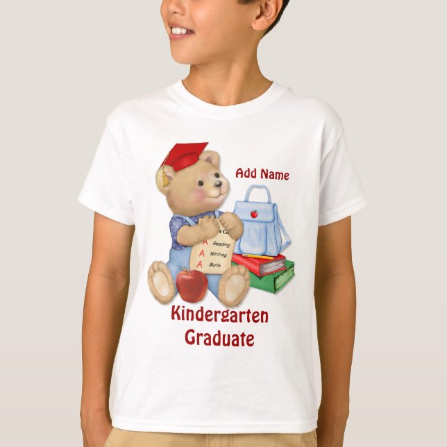 Schulbär - Kindergarten T-Shirt (Vorderseite)