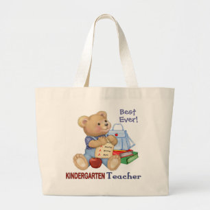 Schulbär - Kindergartenlehrer Jumbo Stoffbeutel