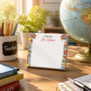 Schulbedarf des Lehrers Post-it Klebezettel