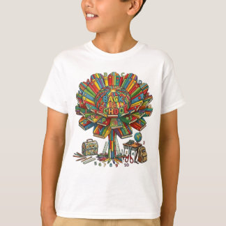 Schulbedarf Kinder Grundschule Blumen Lehrer Kunst T-Shirt