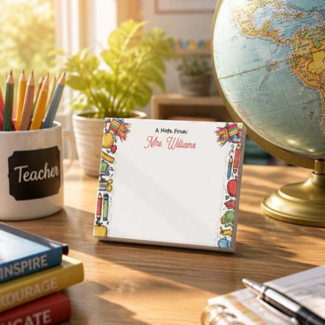 Schulbedarf Lehrers  Post-it Klebezettel (Von Creator hochgeladen)