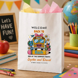 Schulbeginn-Bash! Bearbeitbare Sommerparty zum Sch Geschenktütchen