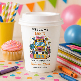 Schulbeginn-Bash! Bearbeitbare Sommerparty zum Sch Pappbecher