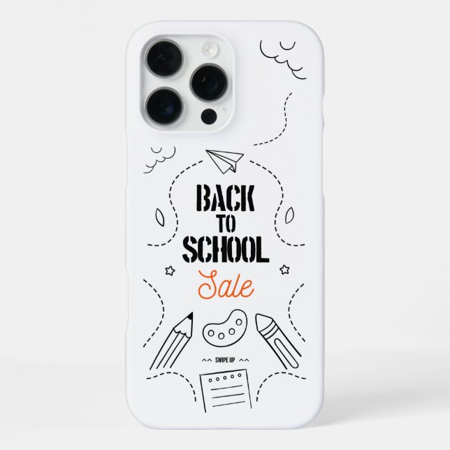 Schulbeginn-Typografie-Design iPhone 16 Pro Max Hülle (Rückseite)