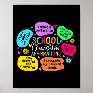 Schulberater Affirmations Mental Health Awaren Poster