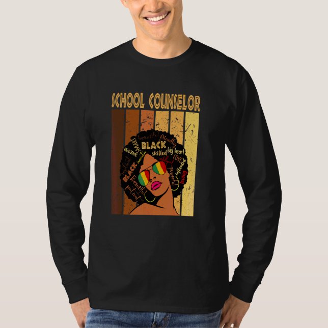 Schulberater Afro American Black Histor T-Shirt (Vorderseite)