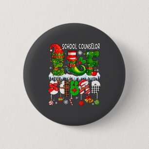 Schulberater-Elfen-Team Weihnachten Bunte Elfenmüt Button