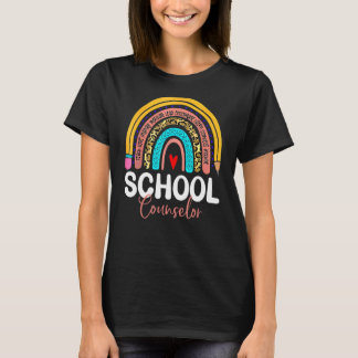 Schulberater Leopard Rainbow Zurück zur Schule T-Shirt