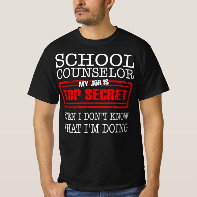 Schulberater Mein Job ist geheim T-Shirt (Vorderseite)