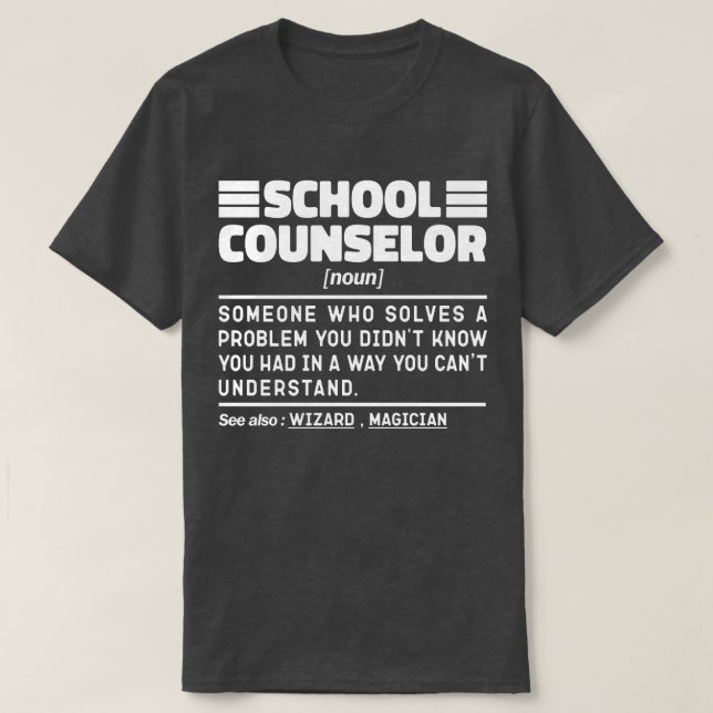 Schulberater Noun Berater Fachmann Funny T-Shirt (Design vorne)