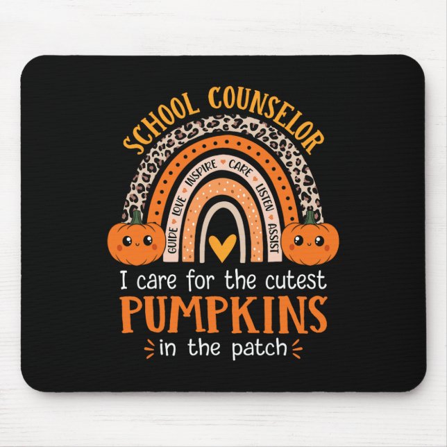 Schulberater Rainbow Leopard Print Halloween C Mousepad (Vorne)