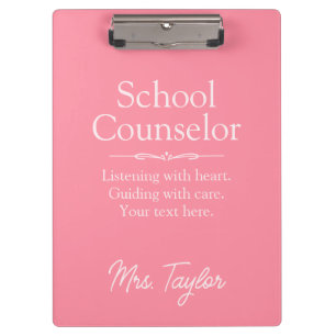 Schulberater Schönes Minimalistisches Rosa Klemmbrett