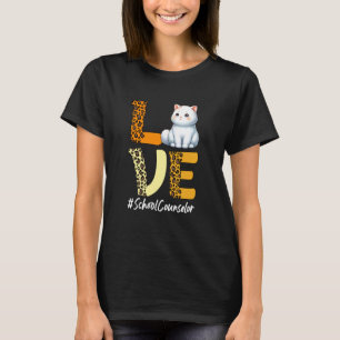 Schulberater Süße Katze Kostüm Leopard Pro Liebe T-Shirt