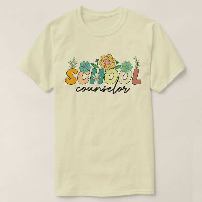 Schulberater Wildblume Lehrer Niedliche Mama Funny T-Shirt (Design vorne)