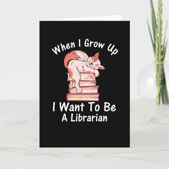 Schulbibliothek Funny Gift Kids Karriere Karte (Vorderseite)