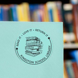 Schulbibliothek Lesen Sie die Liebe, die sie zurüc Runder Aufkleber