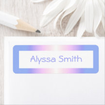 Schulbuch Name Klasse Labels Rainbow Ombre