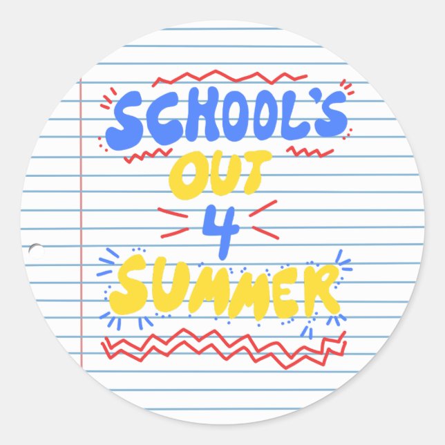 Schulbuch Runder Aufkleber (Vorderseite)