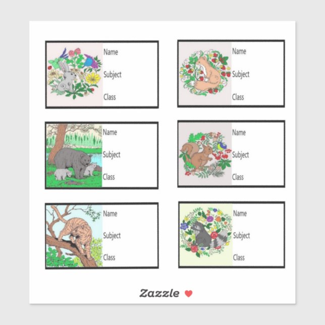 Schulbuchaufkleber Aufkleber (Blatt)